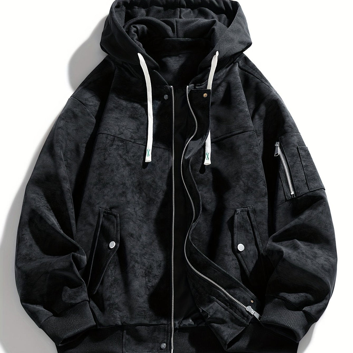 Hooded Utility Jacket Herren mit Relaxed Fit und praktischen Taschen - 1 - Jasminaboutique.com