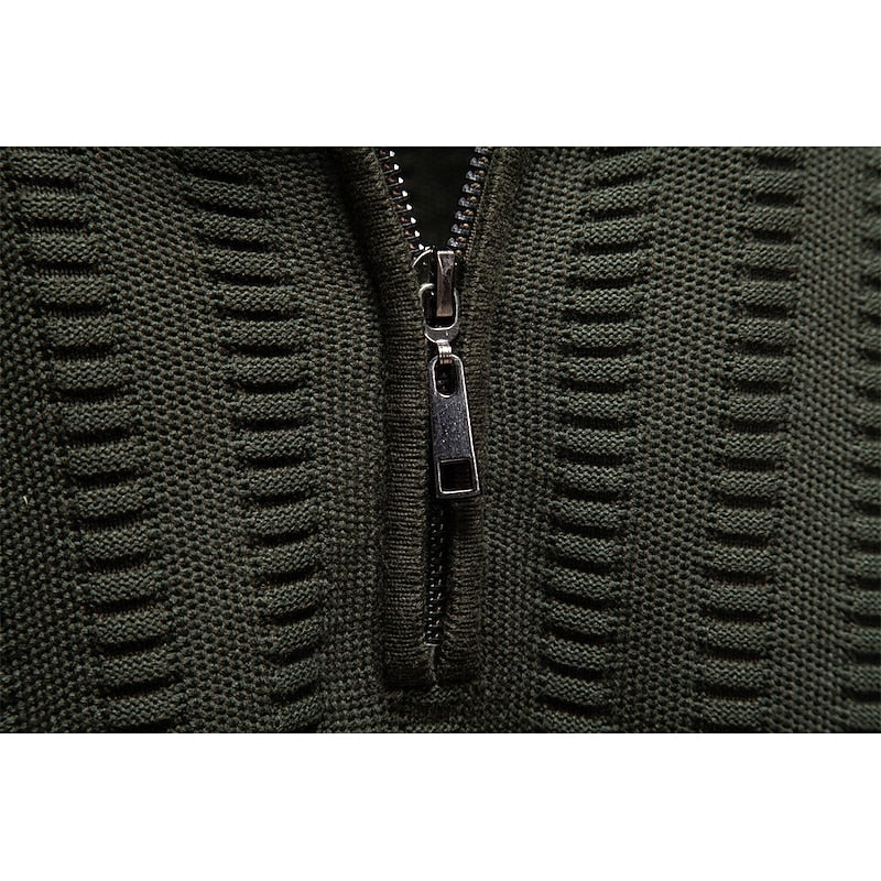 Pullover Damen mit Stehkragen und Reißverschluss - 3 - Jasminaboutique.com