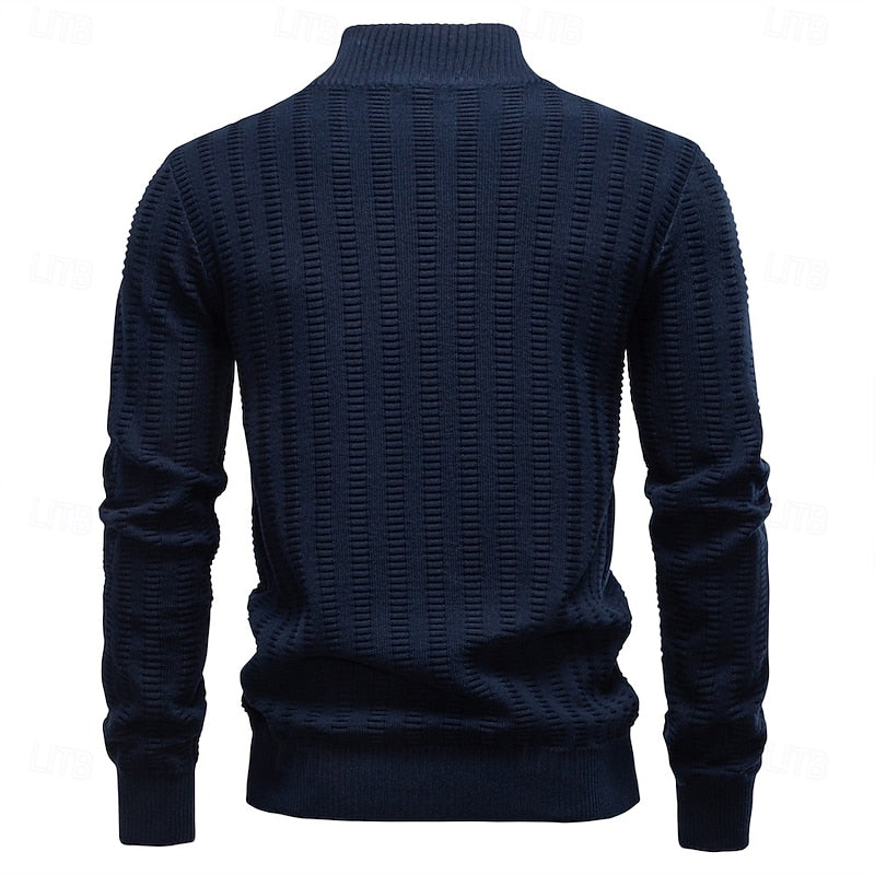 Pullover Damen mit Stehkragen und Reißverschluss - 11 - Jasminaboutique.com