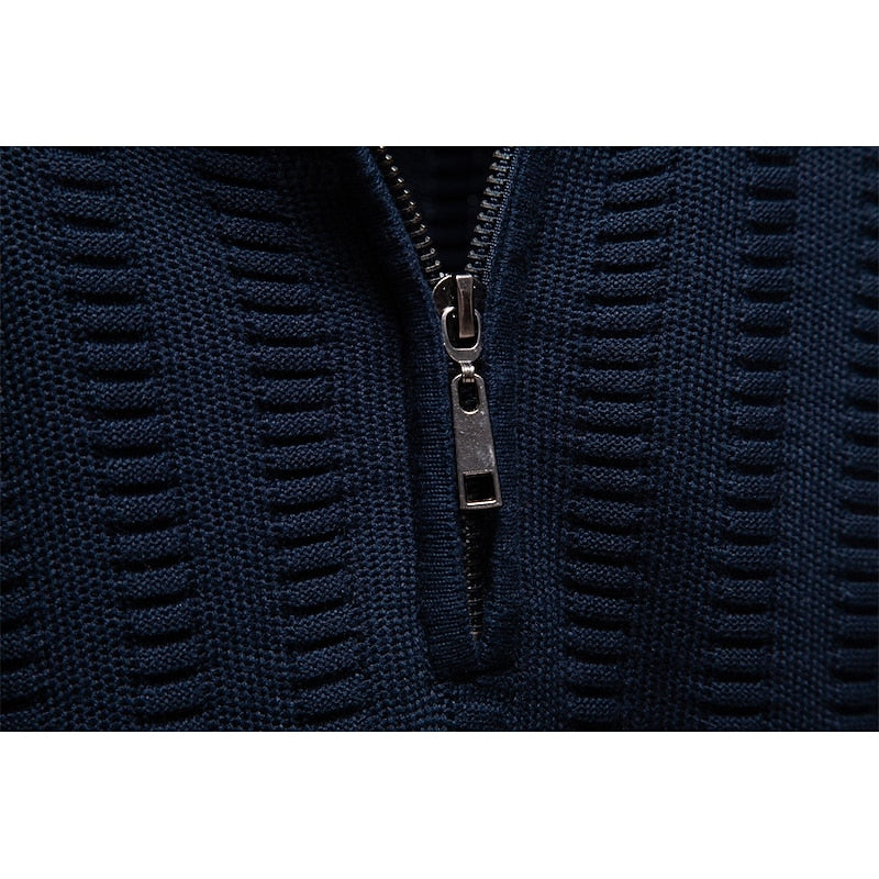 Pullover Damen mit Stehkragen und Reißverschluss - 12 - Jasminaboutique.com