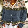 Cardigan Damen mit Knopfleiste und Muster - 1 - Jasminaboutique.com