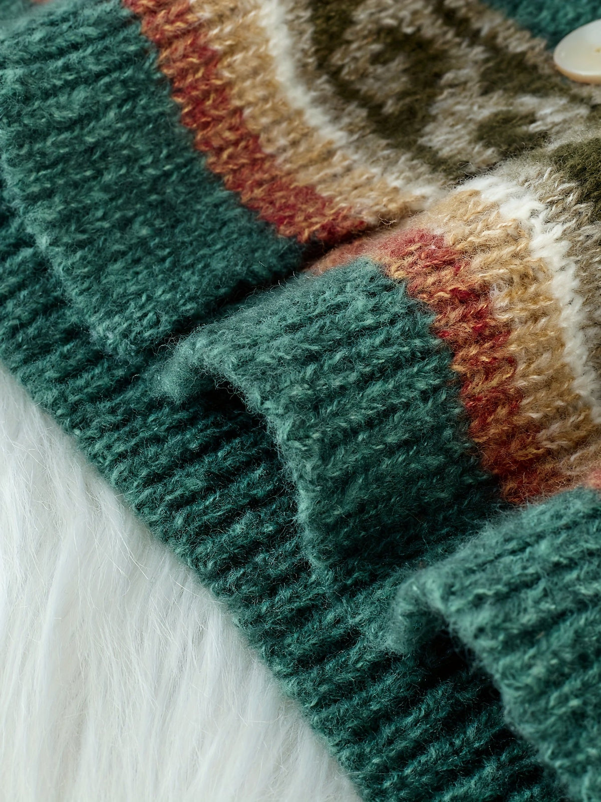 Cardigan Damen mit Knopfleiste und Muster - 8 - Jasminaboutique.com