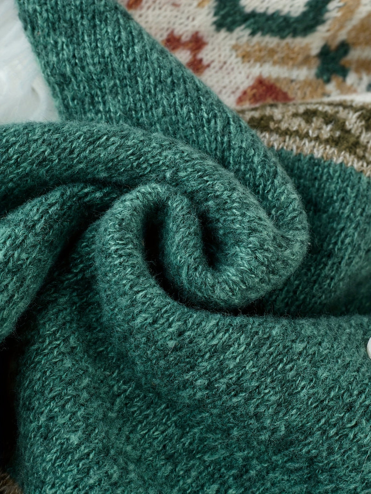 Cardigan Damen mit Knopfleiste und Muster - 9 - Jasminaboutique.com