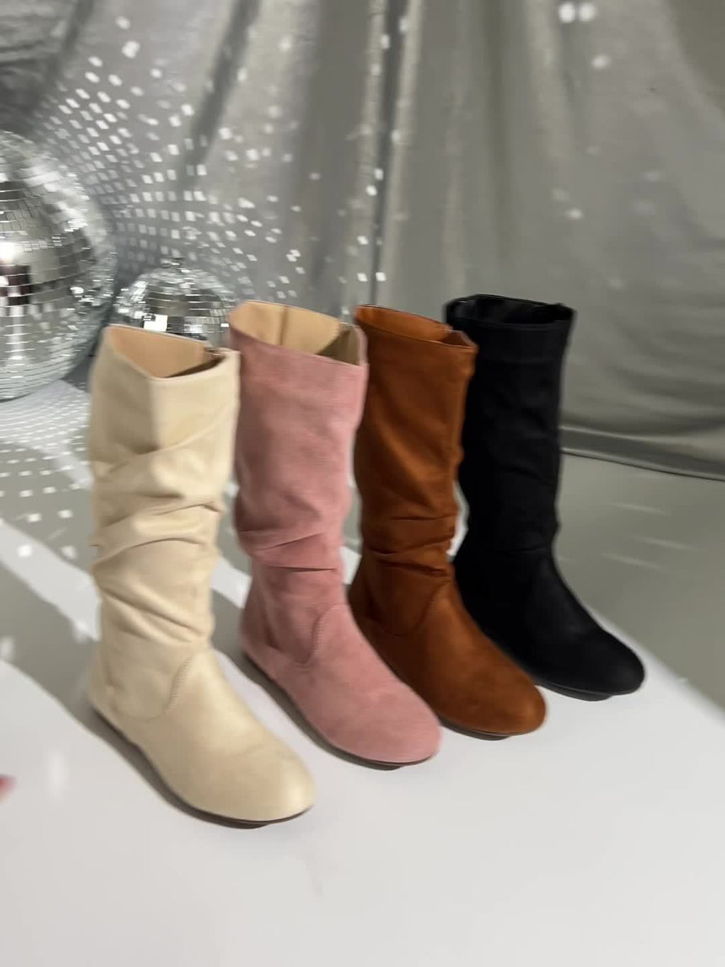 Schlupfstiefel Damen mit sanftem Schlupf und Reißverschluss - 14 - Jasminaboutique.com
