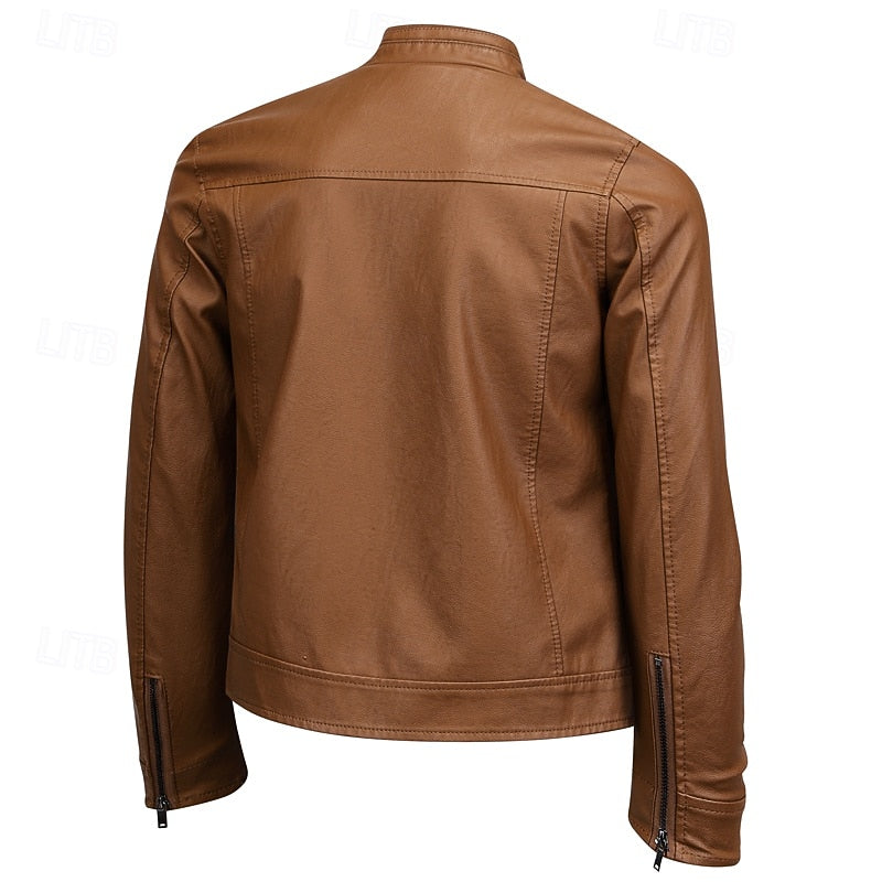 Bikerjacke Damen mit Stehkragen und praktischen Taschen - 3 - Jasminaboutique.com
