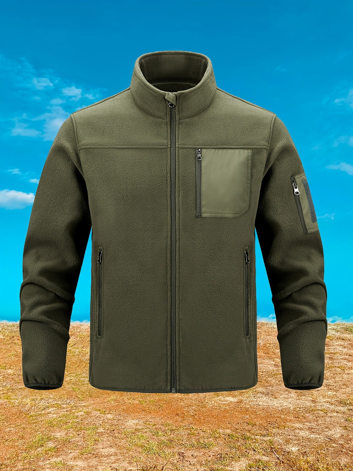 Fleecejacke Damen mit Stehkragen und praktischen Taschen - 11 - Jasminaboutique.com