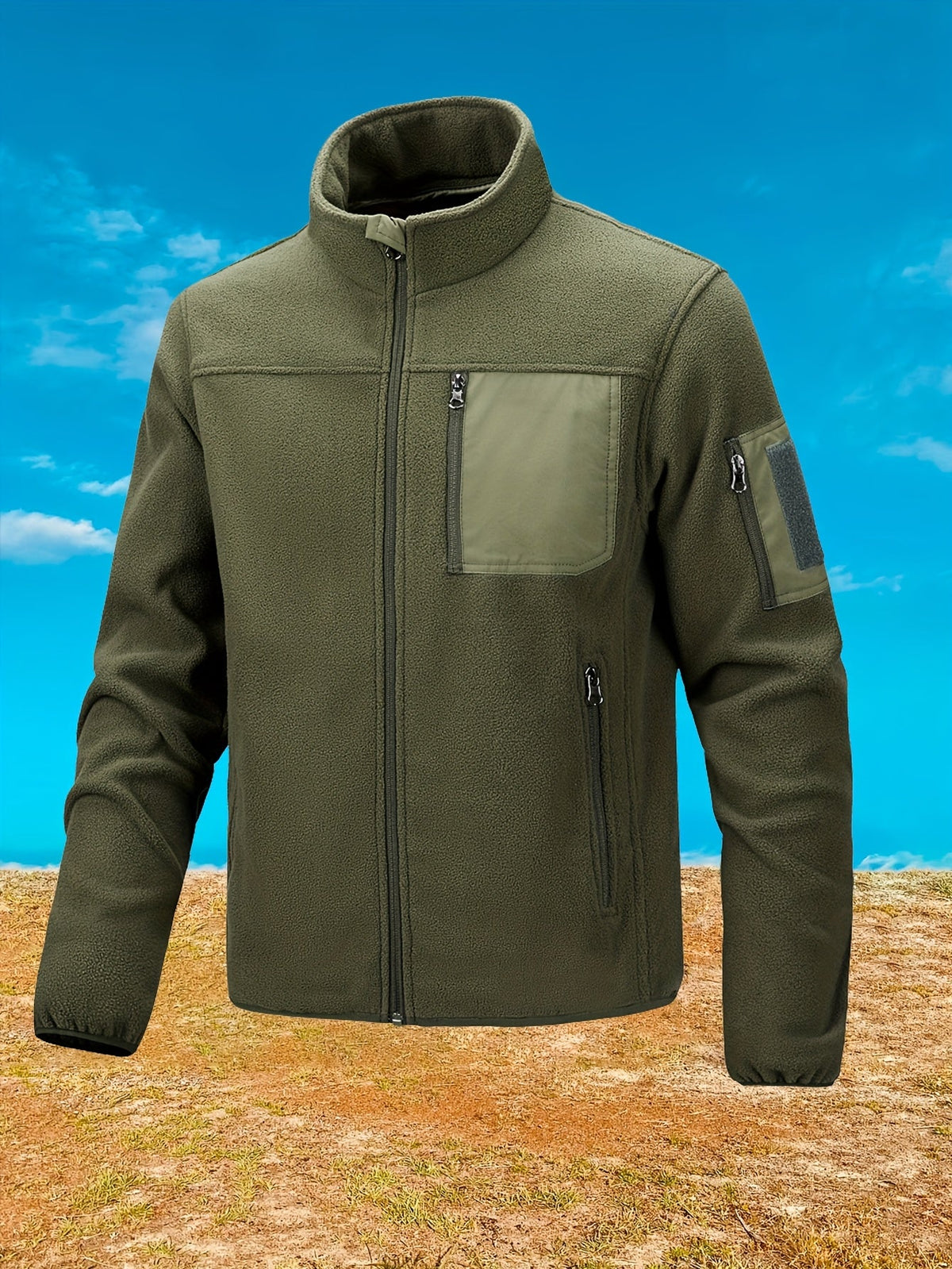 Fleecejacke Damen mit Stehkragen und praktischen Taschen - 12 - Jasminaboutique.com
