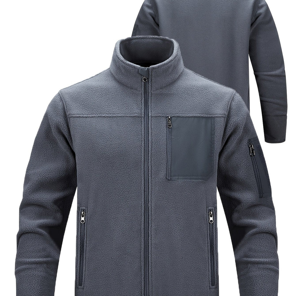 Fleecejacke Damen mit Stehkragen und praktischen Taschen - 22 - Jasminaboutique.com
