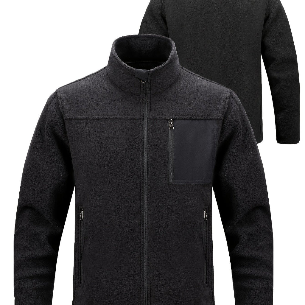 Fleecejacke Damen mit Stehkragen und praktischen Taschen - 28 - Jasminaboutique.com