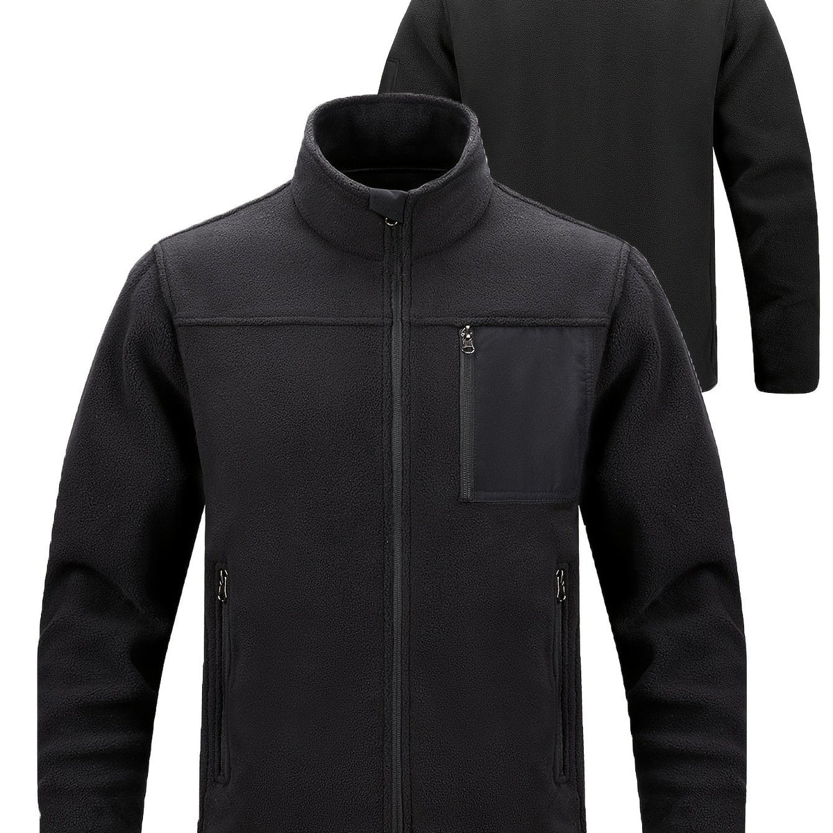Fleecejacke Damen mit Stehkragen und praktischen Taschen - 28 - Jasminaboutique.com