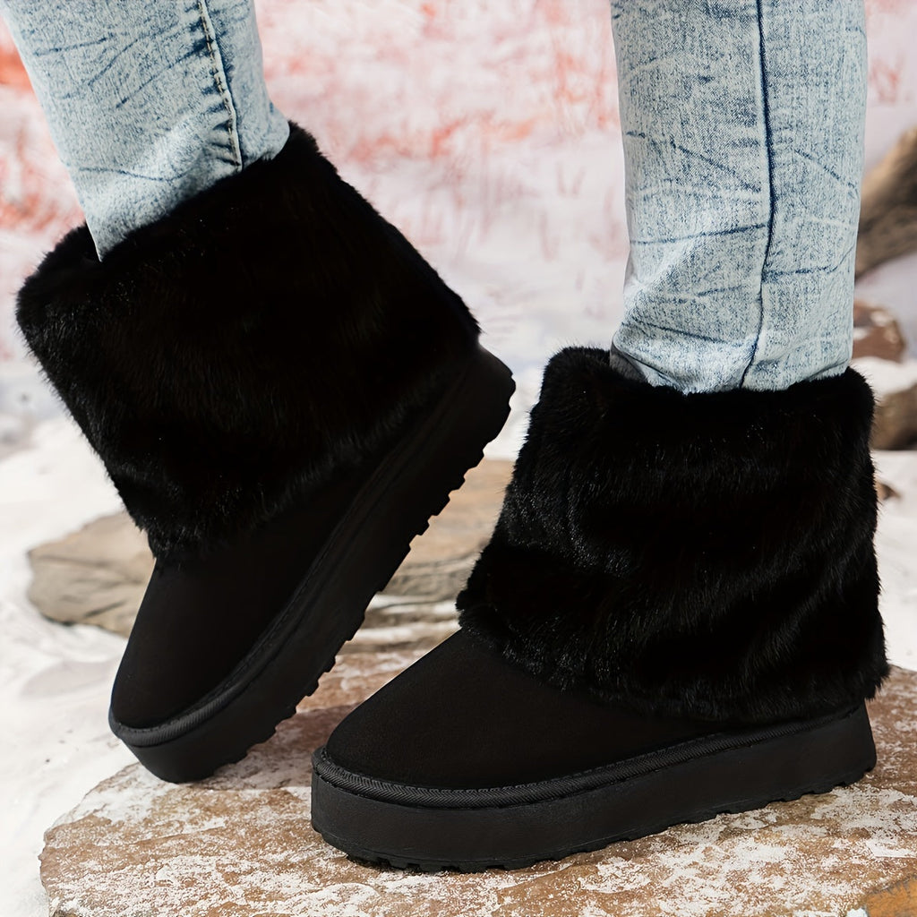 Winter Boots Damen mit Futter und Plattform - 4 - Jasminaboutique.com
