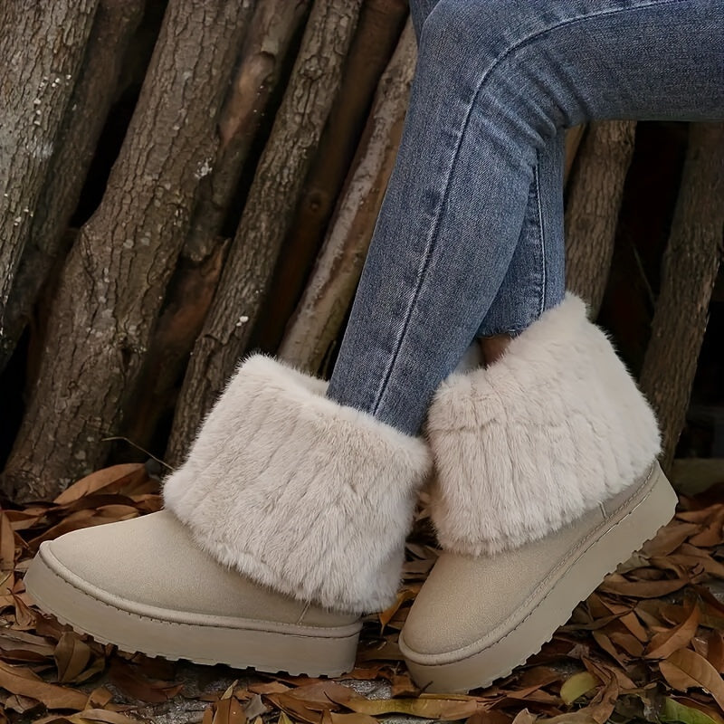 Winter Boots Damen mit Futter und Plattform - 6 - Jasminaboutique.com