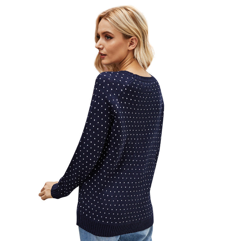 Weihnachtspullover Damen mit Schneemann-Motiv und Rundhals - 5 - Jasminaboutique.com