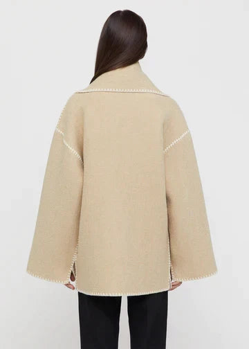 Wickeljacke Damen mit Stehkragen und Fransen - 20 - Jasminaboutique.com