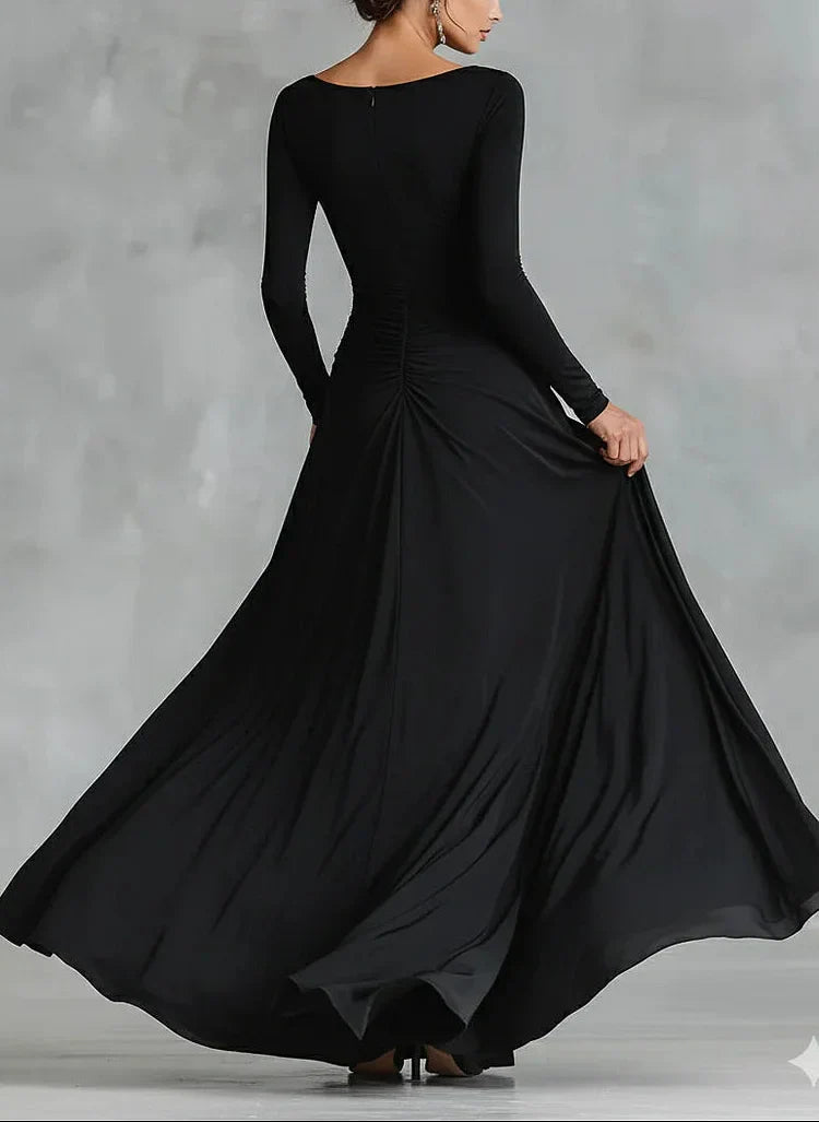 Maxikleid Damen mit Taillierung und schmalem Schnitt - 4 - Jasminaboutique.com