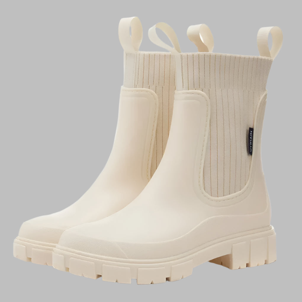 Gummistiefel Damen mit elastischem Einsatz und rutschfester Sohle - 3 - Jasminaboutique.com