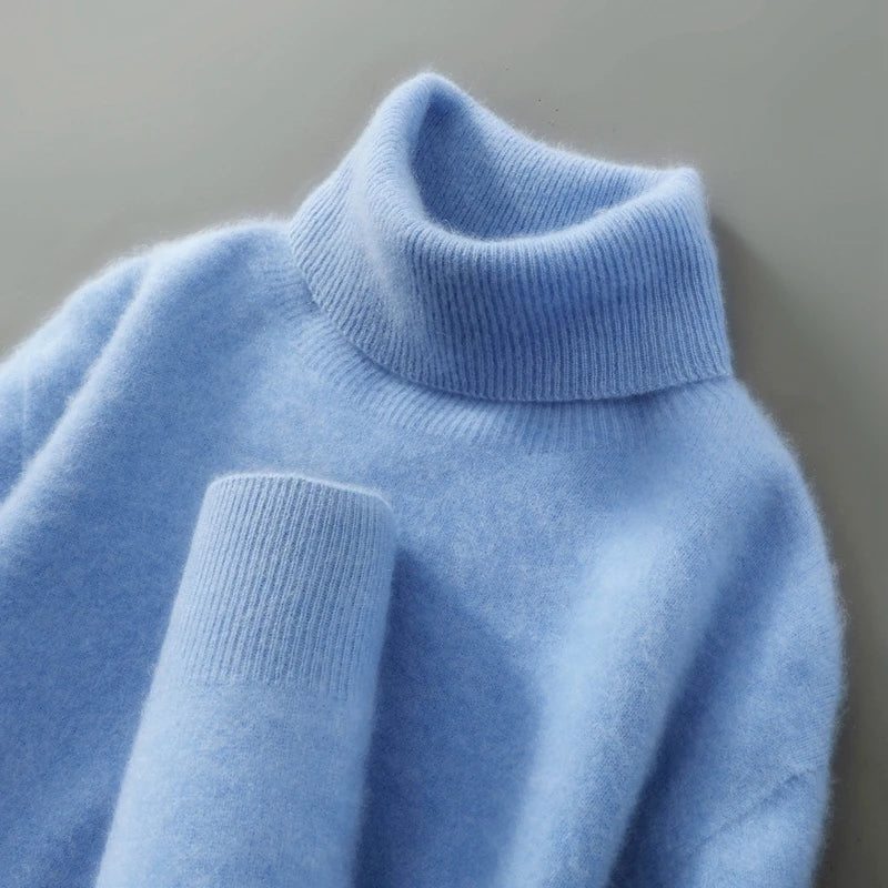 Pullover Damen mit Rollkragen und lässigem Schnitt - 2 - Jasminaboutique.com