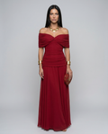 Abendkleid Damen mit Wickeloptik und V-Ausschnitt - 1 - Jasminaboutique.com