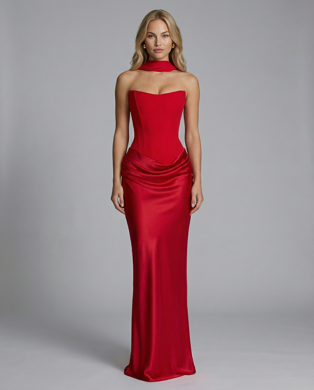 Maxikleid Damen mit Wickelschnitt und schickem Design - 8 - Jasminaboutique.com