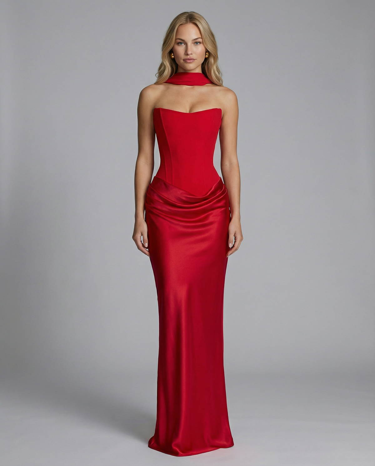 Maxikleid Damen mit Wickelschnitt und schickem Design - 8 - Jasminaboutique.com