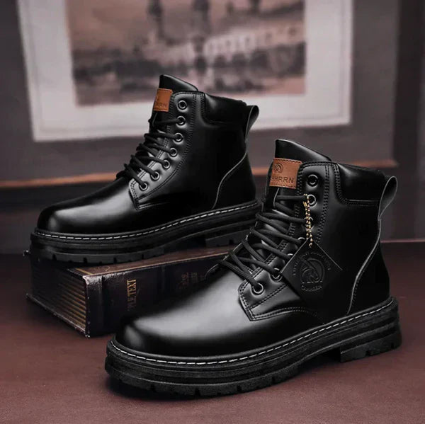 Stiefeletten Damen mit robuster Sohle und Schnürung - 6 - Jasminaboutique.com