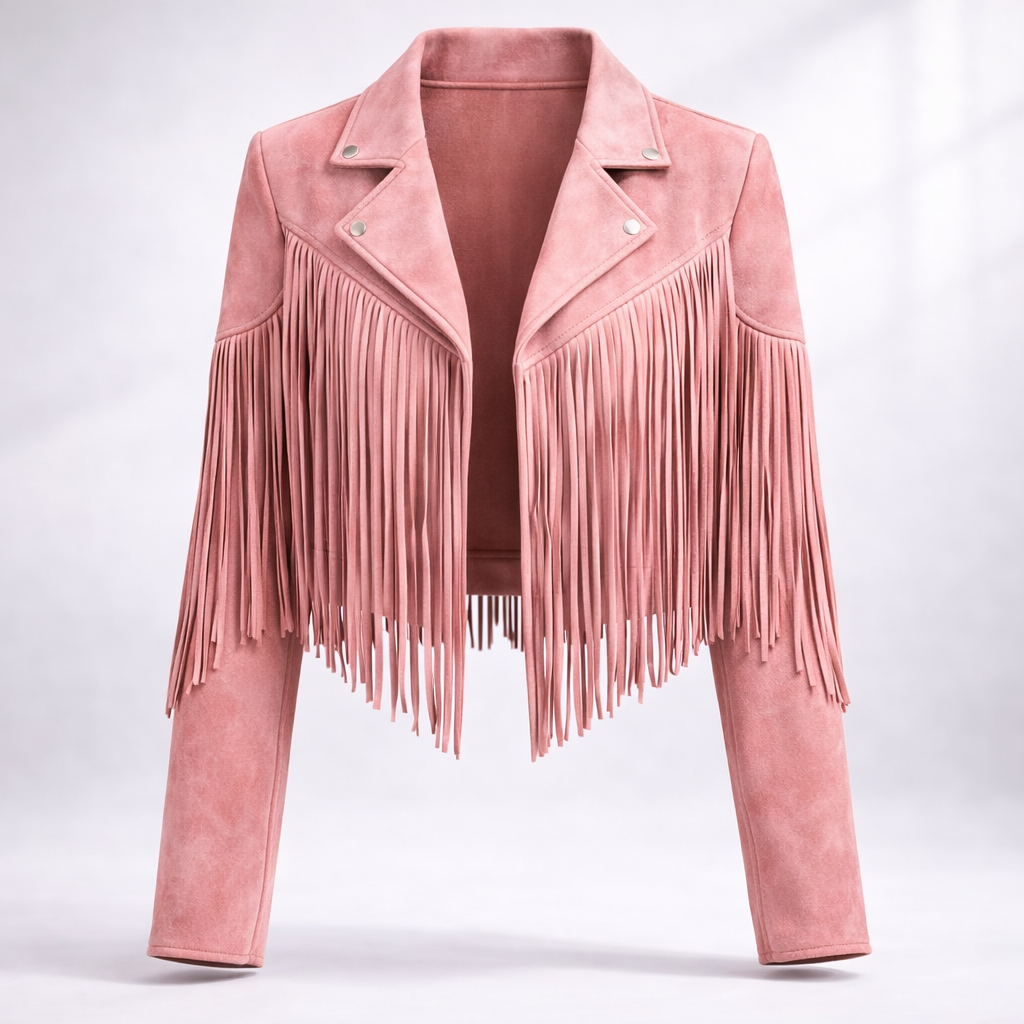 Fransenjacke Damen mit tailliertem Schnitt und auffälligen Fransen - 11 - Jasminaboutique.com