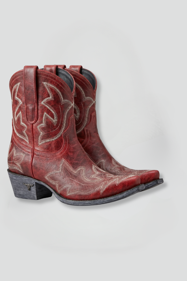 Stiefel Damen mit Western-Stickereien und strukturierter Silhouette - 1 - Jasminaboutique.com