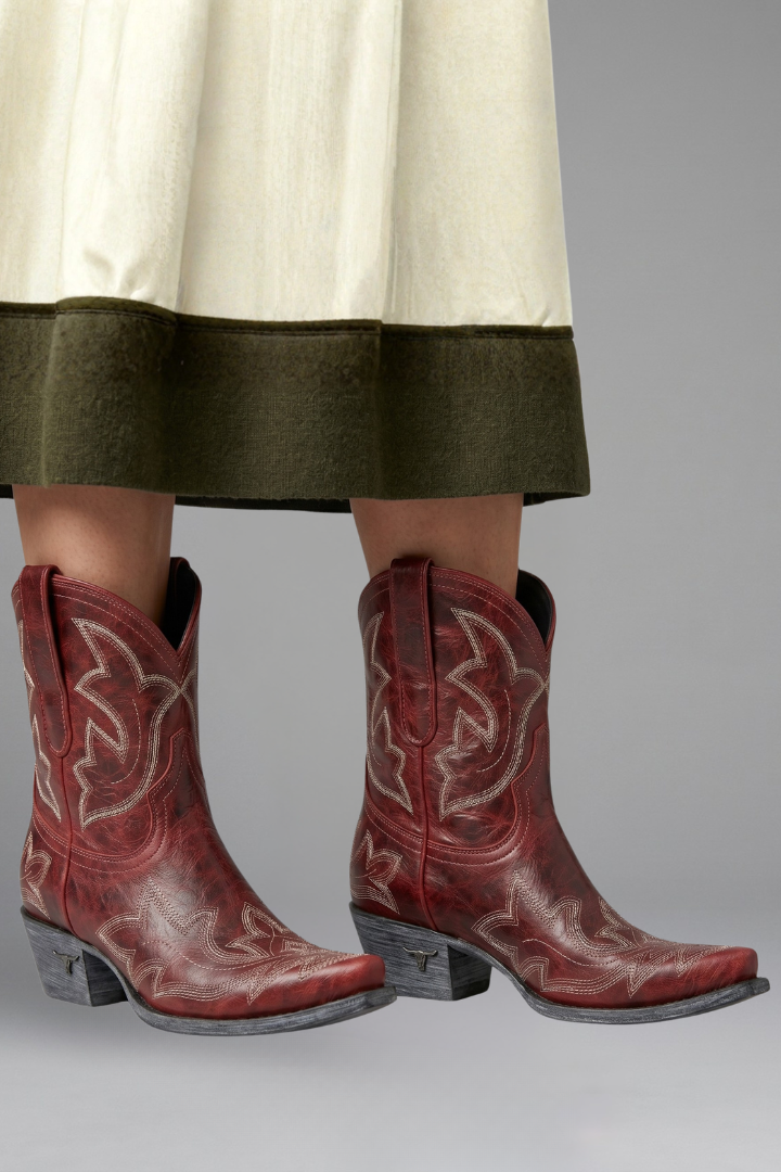Stiefel Damen mit Western-Stickereien und strukturierter Silhouette - 3 - Jasminaboutique.com