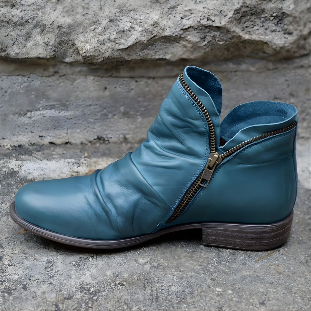 Stiefeletten Damen mit Reißverschluss und lässigem Design - 3 - Jasminaboutique.com