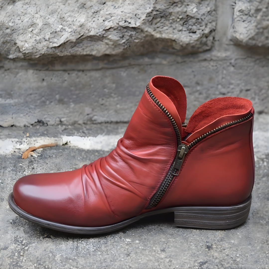 Stiefeletten Damen mit Reißverschluss und lässigem Design - 4 - Jasminaboutique.com