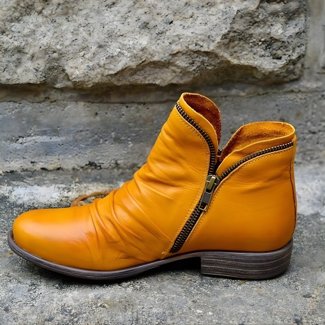 Stiefeletten Damen mit Reißverschluss und lässigem Design - 5 - Jasminaboutique.com