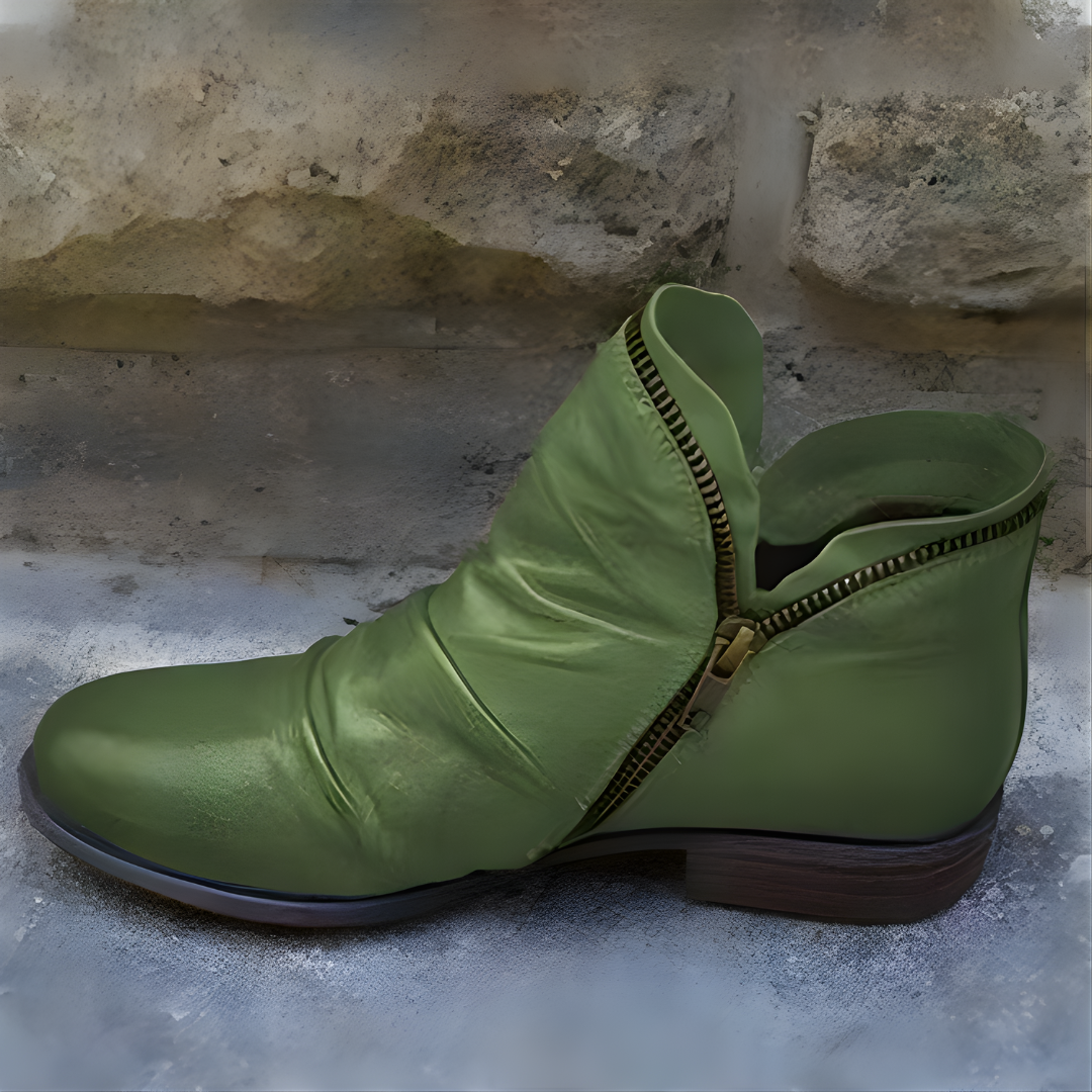Stiefeletten Damen mit Reißverschluss und lässigem Design - 6 - Jasminaboutique.com