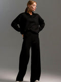 Lounge Set Damen mit Kragen und weitem Bein - 2 - Jasminaboutique.com