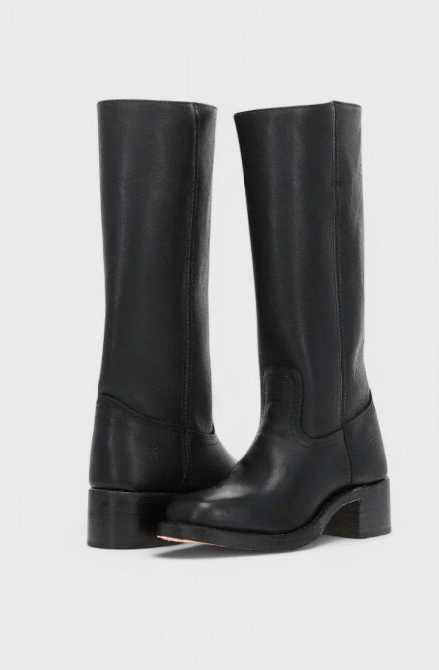 Kniehohe Boots Damen mit Blockabsatz und tailliertem Schnitt - 3 - Jasminaboutique.com
