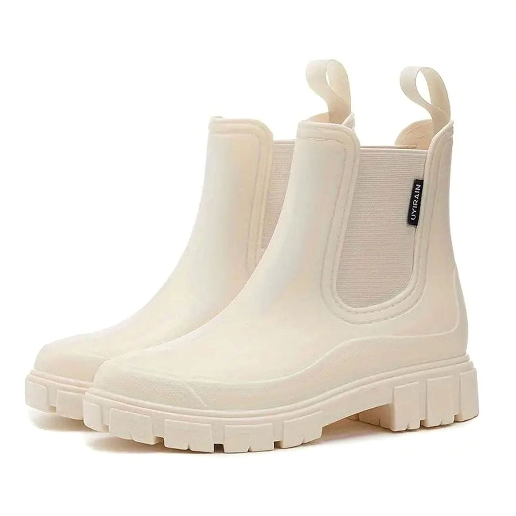 Chelsea Boots Damen mit Blockabsatz und Gummisohle - 3 - Jasminaboutique.com