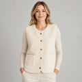 Weste Damen mit Knopfleiste und Taschen, ärmellos, kuschelig, vielseitig - 1 - Jasminaboutique.com