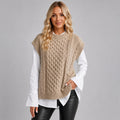 Weste Damen mit Rundhalsausschnitt und ärmellosem Schnitt, in verschiedenen Farben - 1 - Jasminaboutique.com