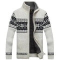 Cardigan Herren mit Norweger-Muster und hohem Kragen - 7 - Jasminaboutique.com