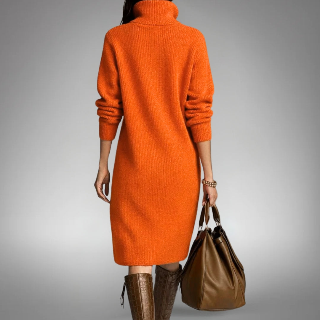 Kleid Damen mit Stehkragen und Knopfleiste - 3 - Jasminaboutique.com
