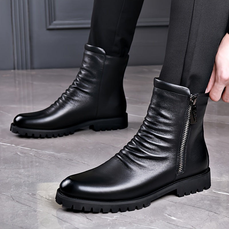 Stiefeletten Herren mit Reißverschluss und Gummisohle - 1 - Jasminaboutique.com