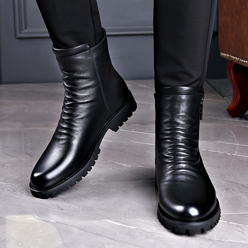 Stiefeletten Herren mit Reißverschluss und Gummisohle - 2 - Jasminaboutique.com