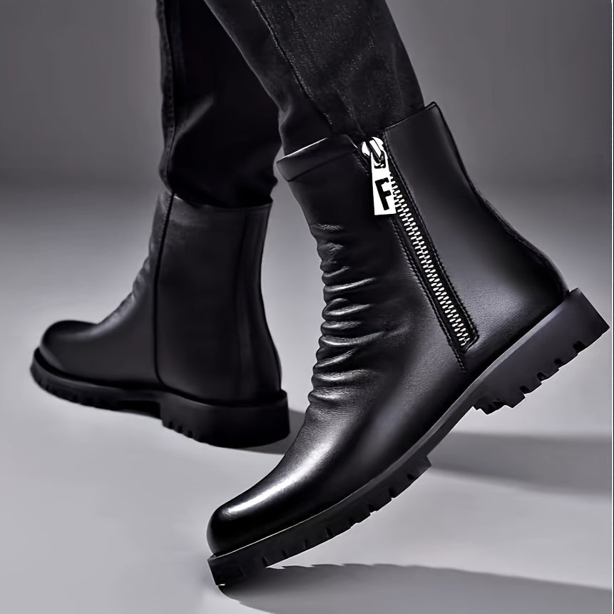 Stiefeletten Herren mit Reißverschluss und Gummisohle - 4 - Jasminaboutique.com