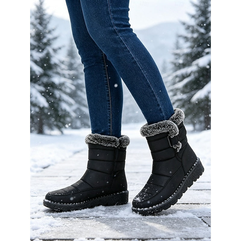 Winter Boots Damen mit Fleece-Futter und rutschfester Sohle - 3 - Jasminaboutique.com