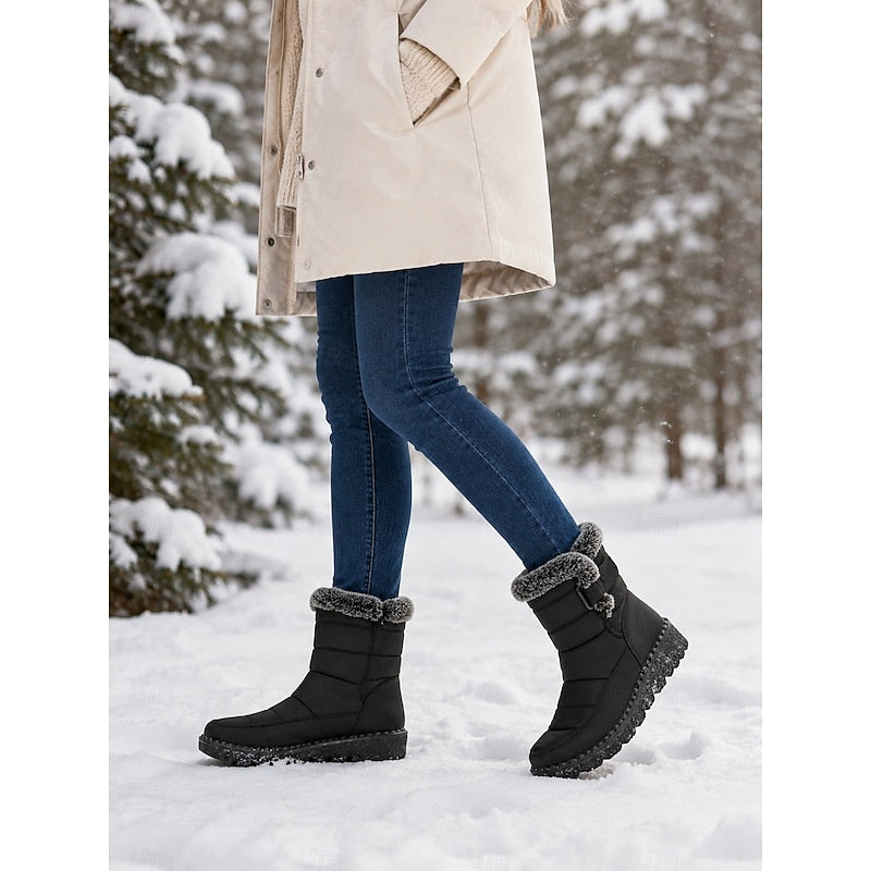 Winter Boots Damen mit Fleece-Futter und rutschfester Sohle - 4 - Jasminaboutique.com