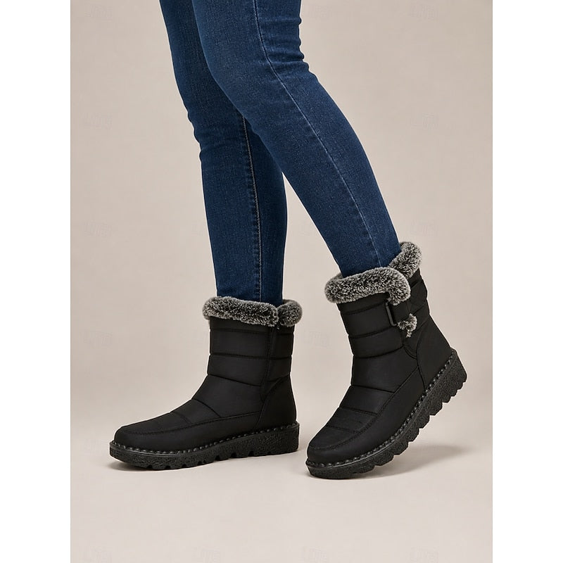 Winter Boots Damen mit Fleece-Futter und rutschfester Sohle - 5 - Jasminaboutique.com