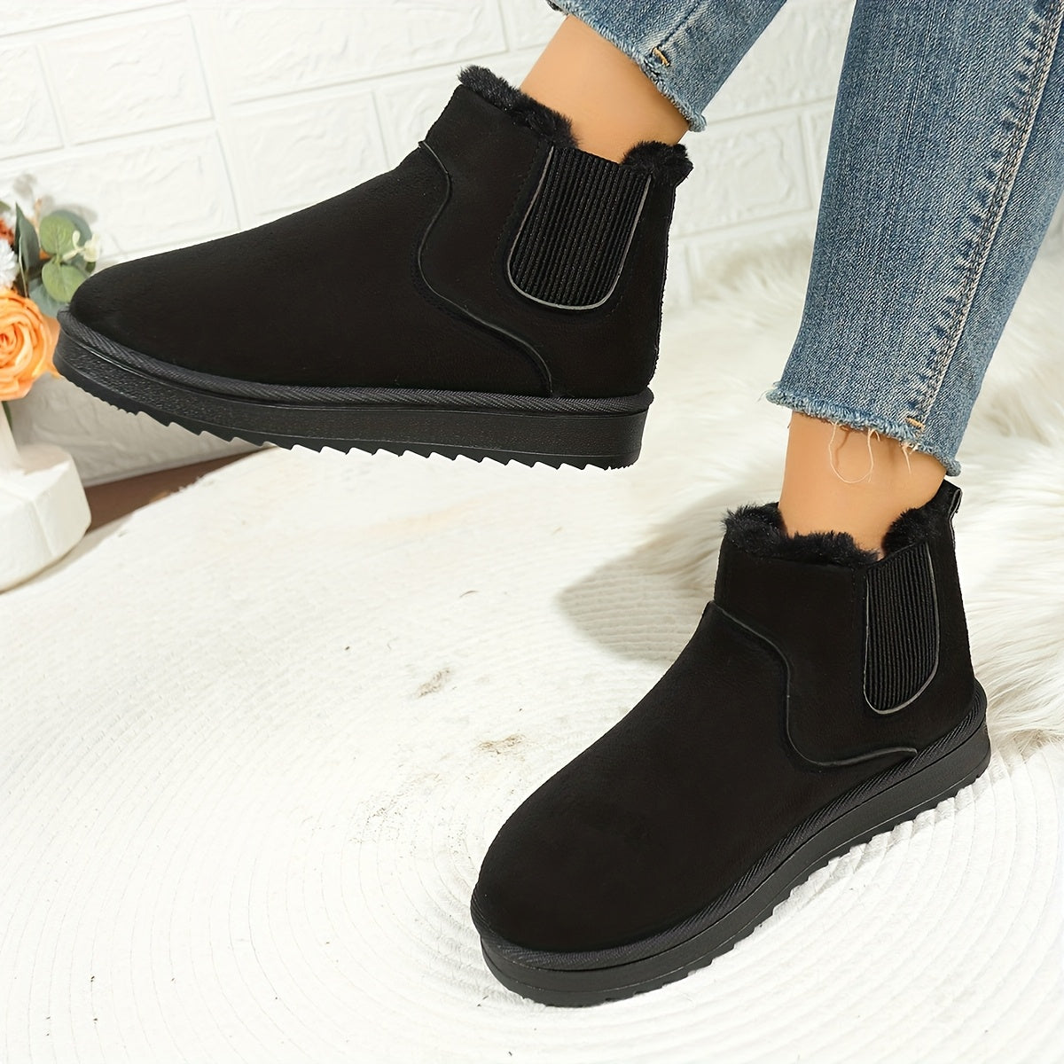 Stiefeletten Damen mit Futter, rutschfester Sohle und hohem Tragekomfort - 9 - Jasminaboutique.com