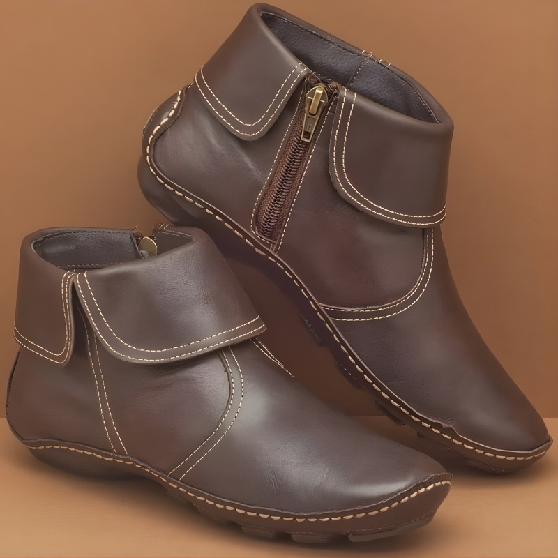 Stiefeletten Damen mit Reißverschluss und praktischem Design - 3 - Jasminaboutique.com