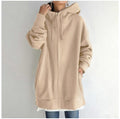 Hoodie Damen oversized mit Kapuze und Reißverschluss, lange Ärmel - 15 - Jasminaboutique.com