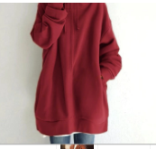 Hoodie Damen oversized mit Kapuze und Reißverschluss, lange Ärmel - 16 - Jasminaboutique.com
