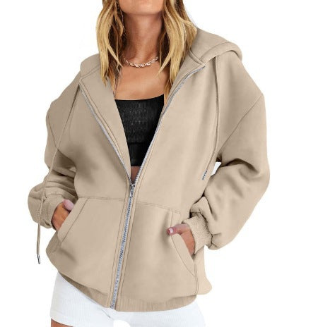 Hoodie Damen mit Reißverschluss und Kapuze, lässiger Schnitt - 15 - Jasminaboutique.com